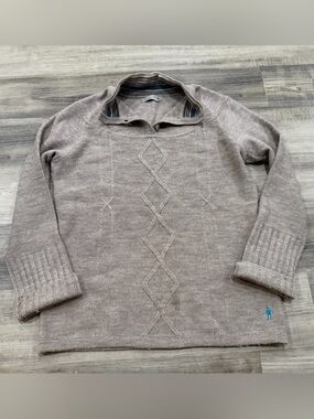 Smartwool 100% Merino Wool Taupe Tunic Sweater